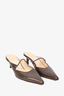 Salvatore Ferragamo Brown Metallic Pointed Heels Size 7.5