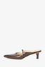 Salvatore Ferragamo Brown Metallic Pointed Heels Size 7.5
