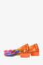 Salvatore Ferragamo Multicolour Cut-Out 'Vara' Bow Jelly Flats Size 8