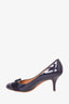 Salvatore Ferragamo Navy Patent Heels Size 7.5