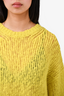 Samsoe Samsoe Acid Green Wool Blend 'Jeni' Crewneck Sweater Size S