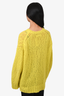 Samsoe Samsoe Acid Green Wool Blend 'Jeni' Crewneck Sweater Size S