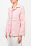 Samsoe Samsoe Pink/White Tessa Tweed Jacket Size XXS