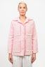 Samsoe Samsoe Pink/White Tessa Tweed Jacket Size XXS