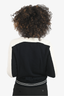 Sandro Black/Cream Wool Crewneck Sweater Size S