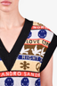 Sandro Black/Multicolour Knit Graphic V Neck Vest Size 1