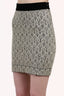 Sandro Black/White Metallic Tweed Mid-length Skirt Size 0