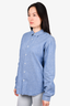 Sandro Blue/White Speckled Button Down Top Size L