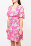 Sandro Hot Pink Floral Dress Size 38