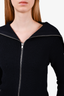 Sandro Navy Blue Collar Zip Up Sweater Size 1