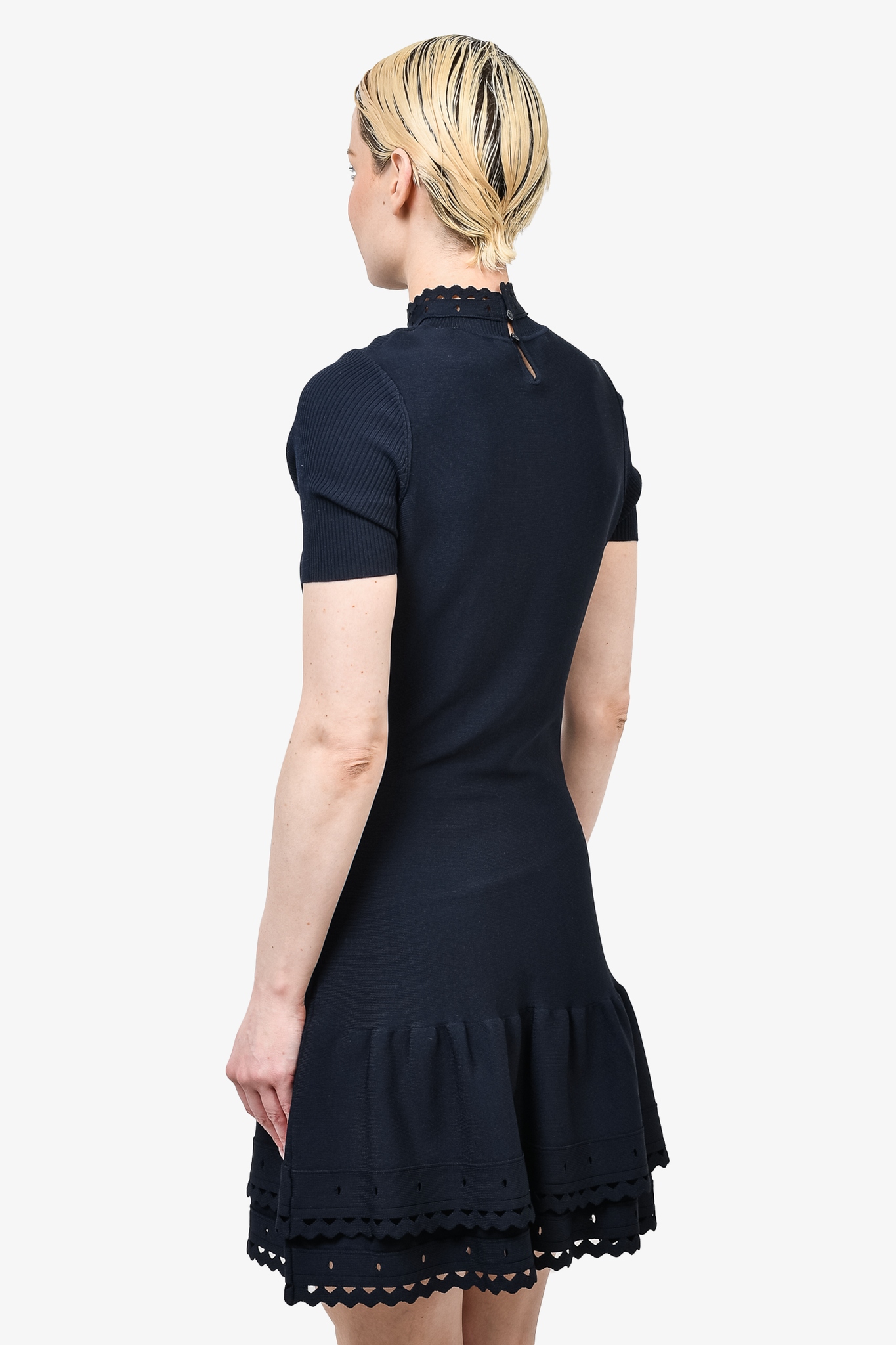 Navy blue drop clearance waist dress