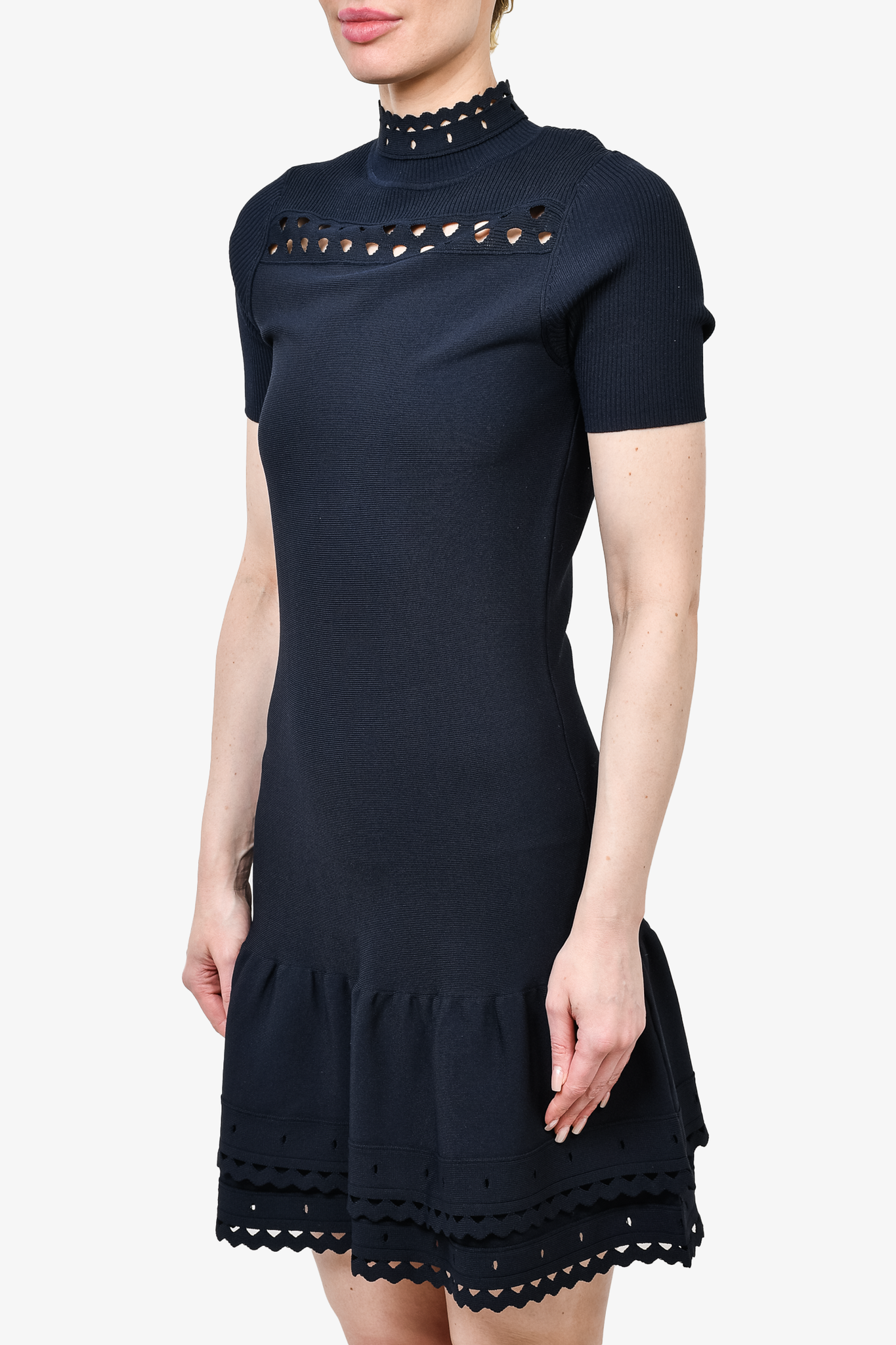 Navy blue drop clearance waist dress