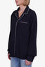 Sandro Navy Button Up Long-sleeve Shirt Size S