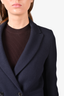 Sandro Navy Wool Double Breasted Coat Size 36