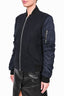 Sandro Navy Wool/Nylon Bomber Jacket Size S Mens