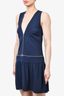 Sandro Navy Zipper Detail Sleeveless Dress Size 2