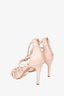 Sandro Pink Leather Tube Heeled Sandals Size  37
