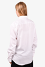 Sandro White Collared Button-Down Shirt Size L