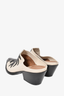 Sartore Cream/Black Leather Western Heeled Mules Size 41
