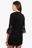 Self-Portrait Black Lace Bell Sleeve Mini Dress Size 8