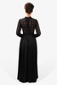 Self-Portrait Black Lace with Pleated Bottom Maxi Dress Size 4
