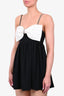Self-Portrait Black/White Bow Mini Dress Size 2