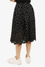 Self-Portrait Black/White 'Polka Daisy' Guipure Lace Midi Skirt Size 0
