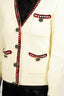 Self-Portrait Cream Jewel Embellished Knit Cardigan Size XS