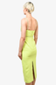 Self-Portrait Lime Green Crystal Embellished Bustier Midi Dress Size 4