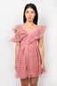 Self-Portrait Pink Mini Dress with Eyelet Overlay Est. Size 4