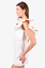 Self-Portrait White One Shoulder Ruffle Mini Dress Size 4