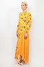 Self-Portrait Yellow Floral Maxi Dress sz 2