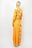 Self-Portrait Yellow Floral Maxi Dress sz 2
