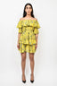 Self-Portrait Yellow Floral Off Shoulder Mini Dress Size 4