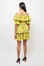 Self-Portrait Yellow Floral Off Shoulder Mini Dress Size 4