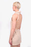 Seroya Beige Denim Open Back Mini Dress Size M