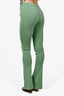 Seroya Green Ribbed Knit Flared Pants Size XS