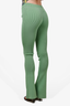 Seroya Green Ribbed Knit Flared Pants Size L
