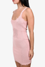 Seroya Pink Distressed Knit Tank Dress Size M