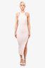 Seroya Pink Ribbed Knit Sleeveless Racerback Maxi Dress Size XS