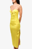 Seroya Yellow Silk Midi Dress Size M