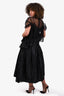 Simone Rocha Black Mesh Teared Ruffle Gown Size 10