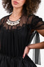 Simone Rocha Black Mesh Teared Ruffle Gown Size 10