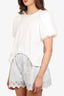 Simone Rocha White Pearl Neck Top Size M