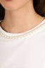 Simone Rocha White Pearl Neck Top Size M