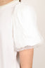 Simone Rocha White Pearl Neck Top Size M