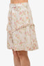 Simone Rocha Cream/Pink Floral Ruffle Shorts sz