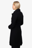 Smythe Black Wool Double Breasted Coat Size 2