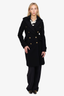 Smythe Black Wool Double Breasted Coat Size 2