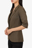 Smythe Green Cotton Short-sleeve Blazer Size 2